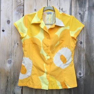 Marimekko Yellow Cotton Summer Top